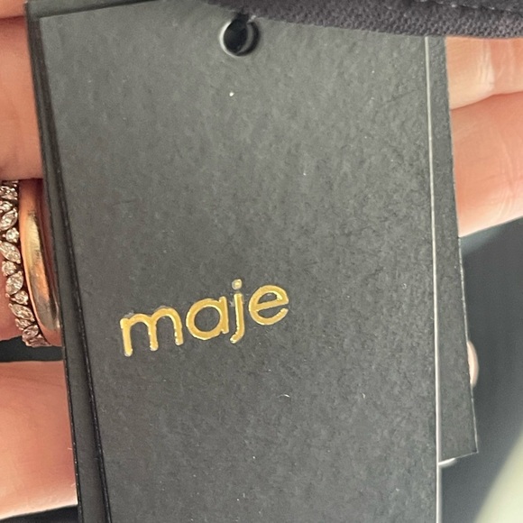 NWT Maje Black Bandeau Mini dress with cut-outs Size M - Picture 7 of 16